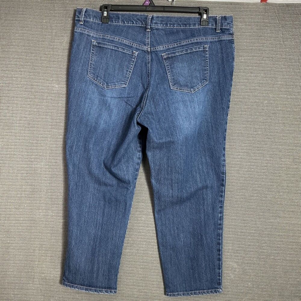 Gloria Vanderbilt Amanda Womens Size 18W Short Blue Tapered Leg Denim Jeans - Picture 2 of 9